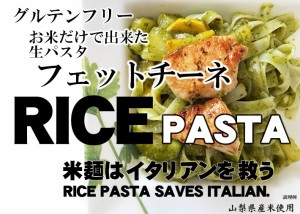  Rice Pasta 米麺はイタリアンを救う お米だけで出来た 生パスタ フェットチーネ（平麺） 10食 冷凍