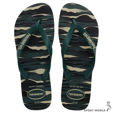 Havaianas 哈瓦仕 夾腳拖鞋 男鞋 女鞋 迷彩綠【運動世界】4141398-5266