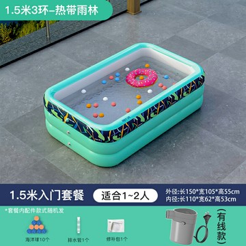 泳池 充氣泳池 充氣游泳池家用水池小孩兒童小孩大型成人家庭折疊戶外室內洗澡池【MJ23649】