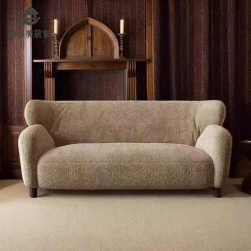 設計師款美人魚沙發 復古中古風 小戶型 民宿美容院客廳直排布藝沙發qxm8291