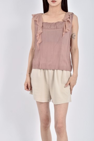 加購優惠(M) generation紡紗無袖粉色上衣