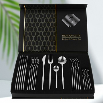 【現貨】304不鏽鋼西餐餐具 刀叉筷勺套裝 牛排刀 西式刀叉禮盒裝 勺子 餐廳專用