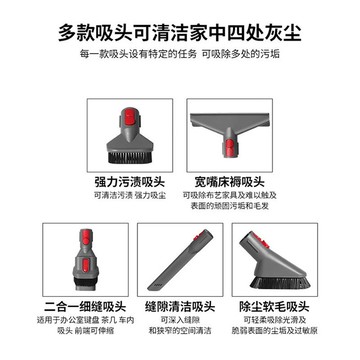 適用戴森吸塵器V7V8V10V11縫隙長扁吸頭床褥除塵寬嘴軟毛刷頭配件 d7284