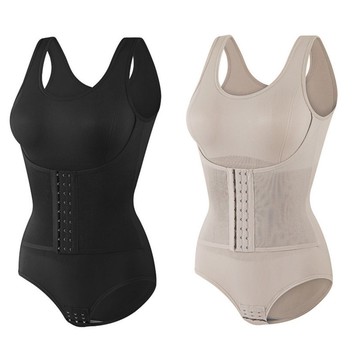 臺灣🚍8H出🉑加強版排扣塑身束腰美體塑形緊身收腹無痕産後束身瘦身連體內衣