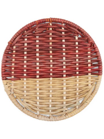 Marni Market - round woven tray - unisex - Iron/Natural Fibres - One Size - Neutrals