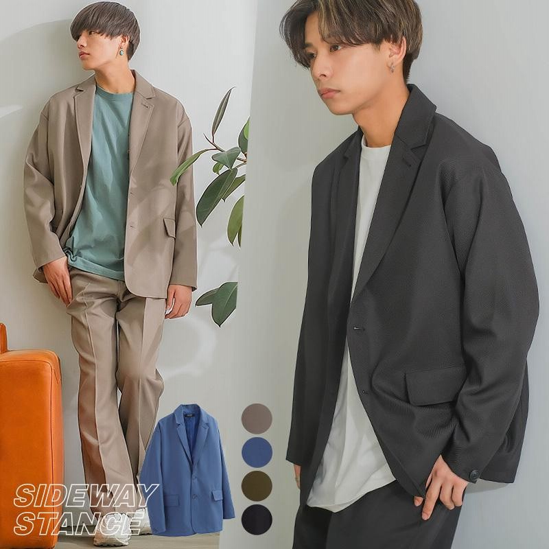 テーラードジャケット メンズ セットアップ対応 SIDEWAY STANCE テーラードジャケット メンズ セットアップ対応 SIDEWAY STANCE