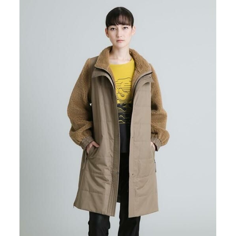 極美品 HIROKO KOSHINO ヒロココシノ フェイクファー コート-
