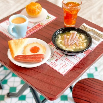【港式】茶餐廳 | 茶餐廳微縮場景  | 黏土擺設 | 微縮場景