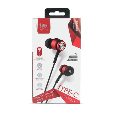 【廠商直送】RONEVER鋁合金入耳式耳麥-TypeC-兩色任選