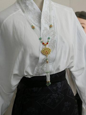 項練 金絲鎖復古配飾馬面裙晚明風毛衣鏈吊墜頸飾長項鏈雙背云新款長款