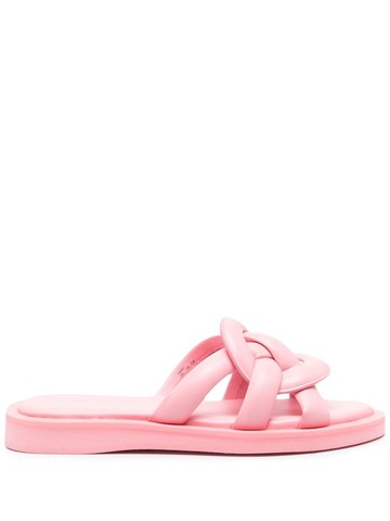 Coach - Georgie open toe leather sandals - women - Leather/Calf Leather/Rubber - 6.5 - Pink