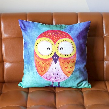 kami插畫抱枕/枕頭/靠墊-夢境貓頭鷹