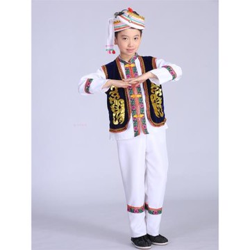 三月三兒童少數民族服云南白族表演服男女童舞蹈服運動會傣族壯族