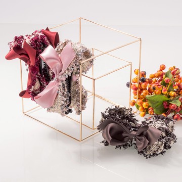 晶鑽金線毛呢香蕉夾(3色)-G20079