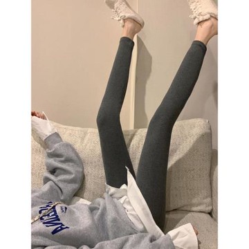 灰色打底褲女春季流行爆款小個子穿搭彈力緊身外穿顯瘦高腰小腳褲