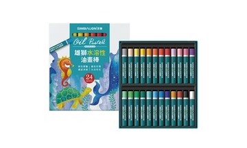 SIMBALION 雄獅 WO-24 水溶性油畫棒 粉蠟筆 (24色)【APP滿額下單10%點數(單一帳號最高5000點)】1/31止