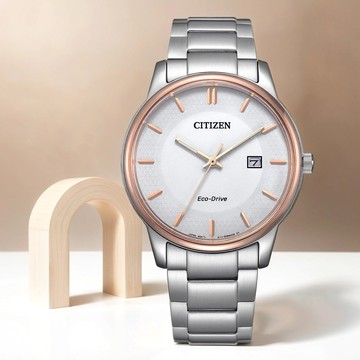CITIZEN 星辰 光動能經典手錶-白/40mm(BM6979-74A)