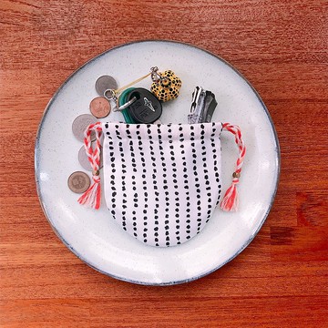 雙面圈圈小袋 / 點線面