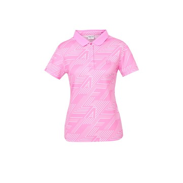 FILA GOLF 女短袖機能排汗透氣POLO衫-桃色 5POZ-6016-PC