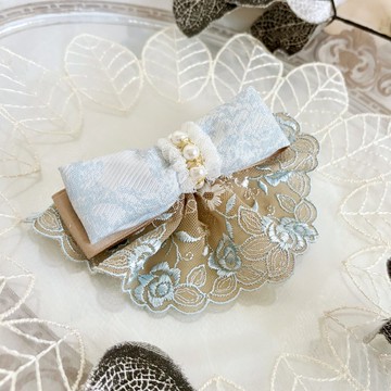 裙襬蝴蝶結髮夾/ 蕾絲彈簧夾 髮梳 髮叉 邊夾 壓夾 馬尾夾 瀏海夾