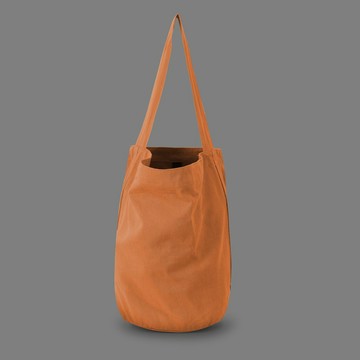 GOC Studio 日本棉麻 雙面兩用斜背袋 側背袋 - Orange