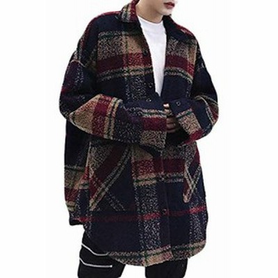メンズ コート 秋 冬 チェック柄 オーバーサイズ トレンチコート 韓国ファッション ジャケット ジャンパー ストリート おしゃれ アウター 通販 Lineポイント最大get Lineショッピング