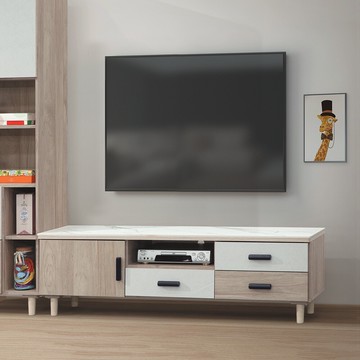 as-愛麗岩板石面5.3尺電視櫃-160*40*47cm
