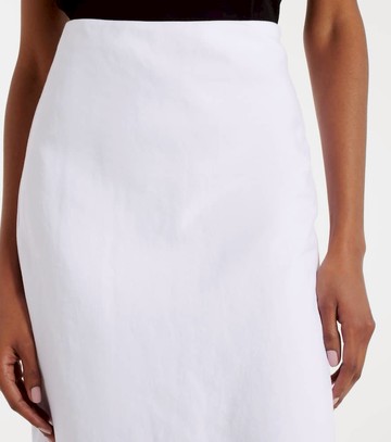 Vince Easy linen-blend midi skirt