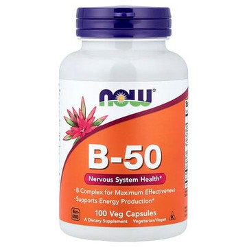 NOW Foods, 維生素 B-50，100 粒素食膠囊