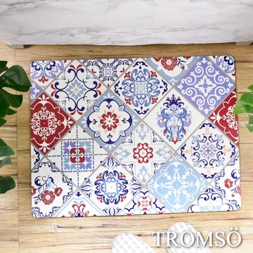TROMSO 廚房防油短皮革地墊-K518S奢華紅花磚(小)