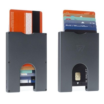 ALUMINIUM SLIM WALLET 鋁製纖細卡夾7張卡－3色任選 鈦灰色