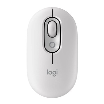Logitech POP MOUSE 無線藍牙滑鼠+接收器｜珍珠白