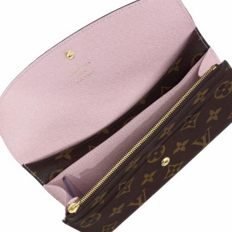 ルイヴィトン モノグラム 長財布 エミリー ローズバレリーヌ 薄型 ルイヴィトン モノグラム ポルトフォイユ エミリー 長財布 ローズバレ