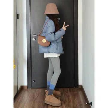 短款羽絨服女2024新款冬季小個子加厚立領白鴨絨面包服外套ins潮