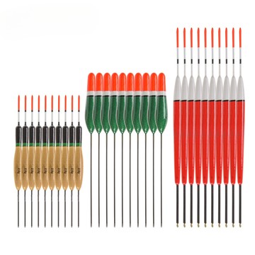 【TTFF】復古浮漂桐木浮漂10支裝木製浮標魚漂批發