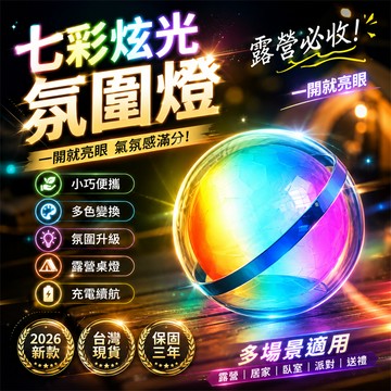 【崩盤最低價💥】迷你手電筒 隨身燈 夜間照明燈 炫彩露營燈 便攜工作燈 掛式露營燈 高亮露營燈 充電式照明燈 帳蓬燈