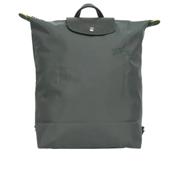 【LONGCHAMP】Le Pliage M 再生帆布中型折疊後背包(石墨灰)