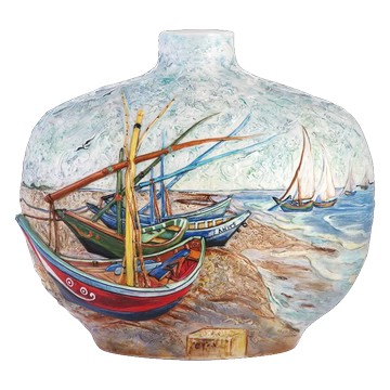 法藍瓷 啟航 梵谷瓷瓶+木底座