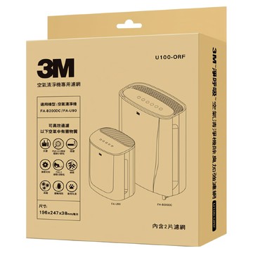 3M FA-B200DC 空氣清淨機專用除臭加強濾網 2入組  U100-ORF  2片