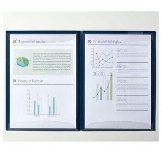 KAKIKO A4/A3開放式資料夾(透明白) NO.8647T 雙袋型 文件夾/公文夾/文件套