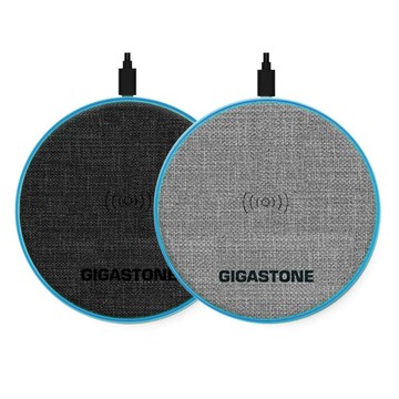 Gigastone 10W布質無線充電盤-黑色 (iPhone 17/16/15/14以下/AirPods/Qi手機耳機/QI智能辨識)