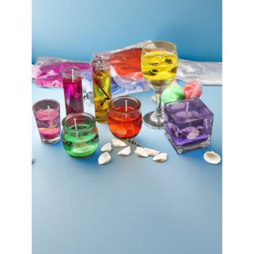 兒童手工制作蠟燭材料包 親子活動 無煙隔水加熱果凍蠟 diy蠟燭