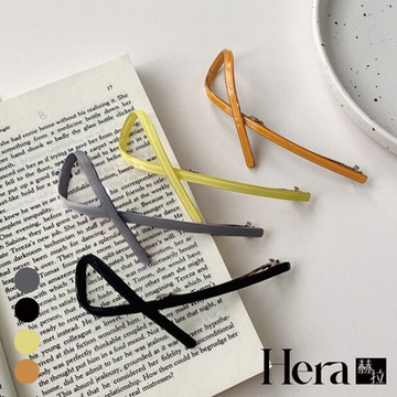 【Hera 赫拉】醋酸ins髮飾彈簧一字夾領結款四入組 H113101402-2