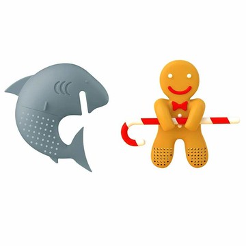 鯊魚 & 薑餅人泡茶器 - 兩入