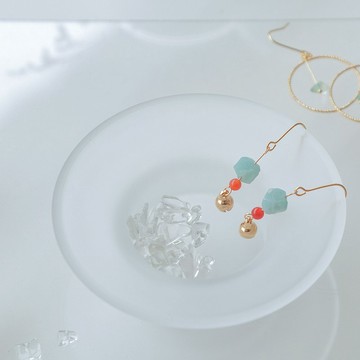 幾何14k金耳環-渺小星辰/耳針/夾式/可客製