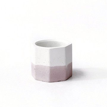 莫蘭迪粉系列 | 小八角形雙色漸層水泥盆器