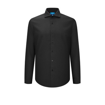 免熨防皺吸濕排汗牛津紡長袖上班襯衫/黑色 | 5612201399