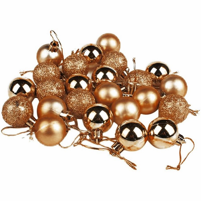 クリスマス ボール オーナメント ゴールド レッド ブロンズ