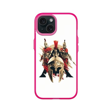 iPhone 15 Clear 粉漾桃 - Assassin's Creed - Alexios & Kassandra