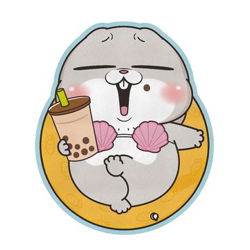 好想兔 造形滑鼠墊(享受一下) 可愛造型 柔軟舒適 防滑設計 辦公室小物  1入